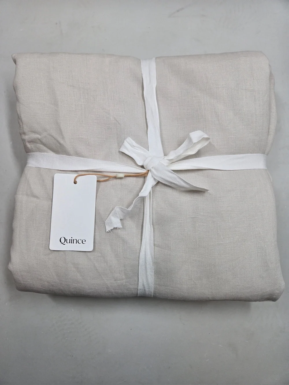 NWT QUINCE Set Of 2 48x96 European Linen True Blackout Curtains Flax 0783